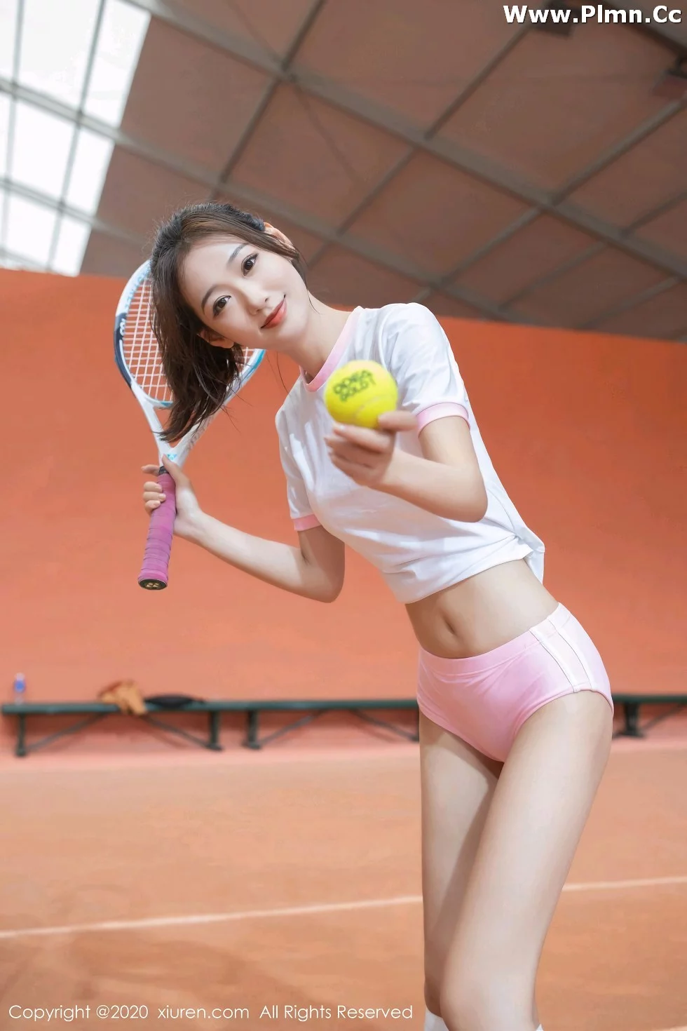 [XiuRen秀人网]No.2762_嫩模唐安琪网球少女主题粉色运动装秀完美身材甜美迷人写真71P